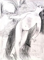 Charles Garabedian /   
Prehistoric Figure (female), 1981 /  
charcoal on paper /  
40 x 30 in (101.6 x 76.2 cm) / 
Private collection