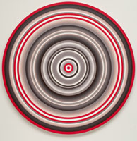 Don Suggs / 
Your Body is a Battleground (Matrimony Series), 2007 / 
oil on canvas / 
Diameter: 60 in (152.4 cm) / 
Private collection