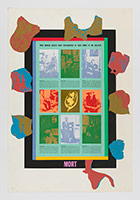 R.B. Kitaj / 
Mort, 1966 / 
color screenprint, photoscreenprint / 
40 x 27 3/8 in. (101.6 x 69.5 cm) / 
Edition of 75, 10 A.P.