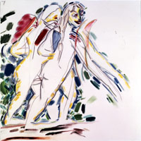 R.B. Kitaj / Los Angeles No. 7, 2001
oil on canvas
36 x 36 inches (91.4 x 91.4 cm)