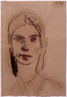 R.B. Kitaj / Emily Dickinson, 2000 – 2003 / 
pastel and charcoal on paper with oil / 
22 x 15 inches (55.9 x 38.7 cm)