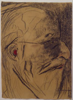 R.B. Kitaj / Self Portrait 2003, 2002 – 2003 / 
charcoal on paper / 
30 x 22 inches (77.5 x 57.2 cm) / 
Private collection 