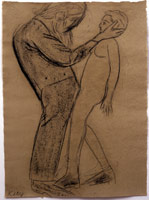 R.B. Kitaj / UCLA Film Dept., 2001 – 2003 / 
charcoal on paper / 
30 x 22 inches (77.5 x 57.2 cm) / 
Private collection 