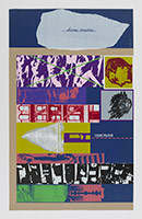 R.B. Kitaj / 
Home Truths, 1967 / 
color screenprint, photoscreenprint on Oxford blue antique finish / 
22 1/8 x 35 7/8 in. (56.2 x 91.1 cm)