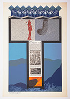 R.B. Kitaj / 
The Flood of Laymen, 1964 / 
color screenprint, photoscreenprint on semi-machine-made long-fibred Japanese paper / 
32 5/8 x 22 in. (83 x 56 cm)