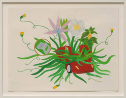 Eduardo Sarabia / 
Selfish Gene (Enzo), 2007 / 
gouache on paper / 
Paper: 18 x 24 in. (45.7 x 61 cm) / 
Framed: 21 3/8 x 27 1/4 in. (54.3 x 69.2 cm)