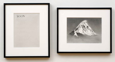 Euan Macdonald / 
From Selected Standards (Soon), 2007 / 
graphite on paper (diptych) / 
Part 1 of 2: Paper: 12 x 9 in. (30.5 x 22.9 cm) / Framed: 18 3/8 x 15 3/8 in. (46.7 x 39.1 cm) / 
Part 2 of 2: Paper: 9 x 12 in. (22.9 x 30.5 cm) / Framed: 15 3/8 x 18 3/8 in. (39.1 x 46.7 cm) / 
Private collection 
