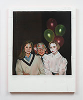 Rebecca Campbell / 
Bricks and Balloons, 2020 / 
oil on canvas / 
50 1/2 x 40 in. (128.3 x 101.6 cm)