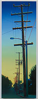 Rebecca Campbell / 
Rainbow in the Dark (dusk), 2009 / 
      oil on canvas / 
      108 x 39 in. (274.3 x 99.1 cm)