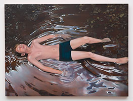 Rebecca Campbell / 
Still Waters, 2020 / 
oil on board / 
36 x 48 in. (91.4 x 121.9 cm)