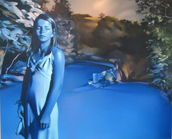 Rebecca Campbell /   
Sleep Walker, 2009 /   
oil on canvas  /   
36 x 44 1/2 in. (91.4 x 113 cm)