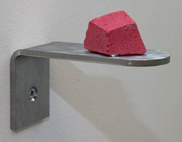 Some More For The Road #14, 2007 / 
        pigmented acrylic reinforced plaster, stainless steel wall brackets / 
        1 1/2 x 2 x 1 3/4 in. (4 x 5 x 4.5 cm)