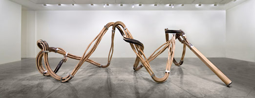 Dead Leg, 2007 / 
oak and stainless steel / 
8 x 28 x 9 feet (2.4 x 8.5 x 2.7 m) 