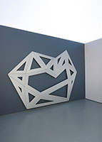 Richard Deacon / 
Alphabet E, 2011 / 
aluminum / 
101 x 132 5/8 x 2 in. (257 x 337 x 5 cm)