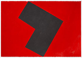 Richard Nonas / 
Untitled, 2003 / 
acrylic on paper / 
30 x 43 1/2 in. (76.2 x 110.5 cm) / 
RN24-014