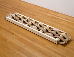 Richard Deacon / 
Jacob, 2004 / 
wood / 
4-1/8 x15-1/4 x 74-3/4 x in (190 x 38.5 x 10.5 cm)