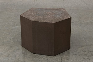 Richard Deacon / 
Flat 13, 2014 / 
glazed dark clay / 
18 3/8 x 26 3/4 x 22 1/2 in. (46.5 x 68 x 57 cm)