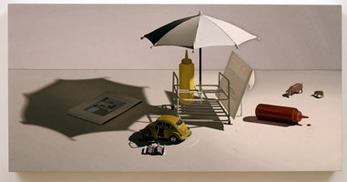 Sandra Mendelsohn Rubin / 
Shapes & Shadows, 1999-2000 / 
oil on linen / 
15 x 30 in (38.1 x 76.2 cm) 