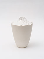 Sean Higgins / 
Second Talisman Vase, Mount St. Helens (1), 2022 / 
glazed ceramic / 
10 x 7 in (25.4 x 17.8 cm)