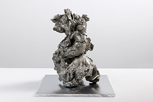 Sui Jianguo / 
Planting Trace -- Matter 2, 2018 / 
galvanized photosensitive resin 3D printing / 
17 x 10 x 13 in. (43.2 x 25.4 x 33 cm)