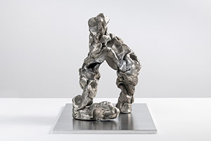 Sui Jianguo / 
Planting Trace -- Matter 3, 2018 / 
galvanized photosensitive resin 3D printing / 
17 1/2 x 13 x 10 in. (44.5 x 33 x 25.4 cm)