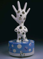 Tetsuji Aono / 
Untitled (Glo-bob-B), 2003 / 
      Ceramic / 
      16 1/2 x 6 x 9 in. (41.9 x 15.2 x 22.9 cm) / 
      Private collection