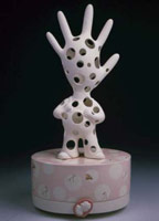 Tetsuji Aono / 
Untitled (Glo bob P), 2003 / 
Ceramic / 
16 1/2 x 6 x 9 in (41.9 x 15.2 x 22.9 cm) / 
Private collection