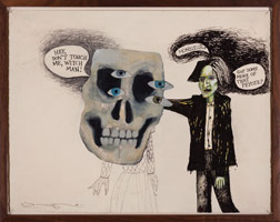 Terry Allen / 
Witchman, 2009  / 
      ink, gouache, and graphite on paper  / 
      22 1/4 x 28 in. (56.5 x 71.1 cm)