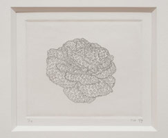 Tom Wudl / 
The Fragrances of Enlightenment Practice (Generosity), 2009 / 
      Etching (ink on rag paper) / 
      paper: 11 x 15 in. (27.9 x 38.1 cm); / 
      image: 2 7/8 x 3 3/8 in. (7.3 x 8.6 cm) / 
      Edition of 12