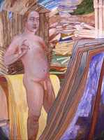 Charles Garabedian / 
The Philosopher, 1982 / 
acrylic on canvas / 
96 x 72 in (243.8 x 182.9 cm) / 
Collection of the Santa Barbara Museum of Art, 
Santa Barbara, CA