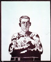 Peter Blake / 
Side-Show, 1974–78 / 
wood engraving / 
each 10 7/16 × 8 1/2 in (26.5 × 21.6 cm) / 
Set of 5