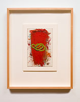 Tom Wudl / 
Addictions, 1991 / 
oil on paper / 
Paper: 9 x 6 in. (22.9 x 15.2 cm) / 
Framed: 19 x 15 1/2 in. (48.3 x 39.4 cm)