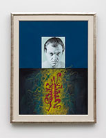 Tom Wudl / 
Untitled (Self-portrait) #2, 1979 / 
gouache & ink on paper / 
Paper: 30 x 22 in. (76.2 x 55.9 cm) / 
Framed: 34 x 27 in. (86.4 x 68.6 cm)