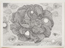 Tom Wudl / 
Abiding in Relinquishment, 2008 / 
      pencil on rag paper / 
      paper: 7 1/4 x 5 1/8 in. (18.4 x 13 cm) (framed) / 
      Private collection