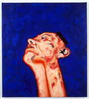 Head & Neck (PC9415), 1994 / 
raw pigment & acrylic on canvas / 
38 3/4 x 35 in (98.4 x 88.9 cm) / 
Private collection