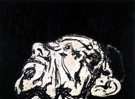 Head (PC953), 1995 / 
raw pigment and acrylic paint on canvas / 
105 3/4 x 141 1/2 in (268.6 x 359.4 cm) / 
Private collection