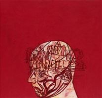 Tony Bevan / 
Self-Portrait, 2012 / 
pigment and acrylic on canvas / 
33.9 x 35 in. (86 x 89 cm)