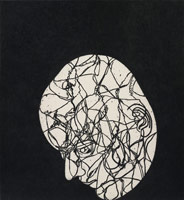 Tony Bevan / 
Self Portrait, 2012 / 
pigment and acrylic on canvas / 
45 x 41 in. (114.3 x 104.1 cm) / 
Private collection