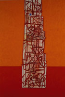 Tony Bevan / 
Studio Tower (PC0713), 2007 / 
acrylic & charcoal on canvas / 
144 x 98 in. (365.8 x 248.9 cm)