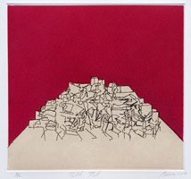 Tony Bevan / 
Table Top, 2007 / 
etching / 
Image: 7 1/4 x 7 7/8 in. (18.5 x 20 cm) / 
Paper: 16 3/4 x 16 in. (42.5 x 40.6 cm) / 
Edition 2 of 12