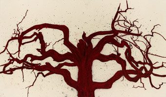 Tony Bevan / 
Tree (no 3), 2012 / 
pigment and acrylic on canvas / 
68.1 x 91.3 in (173 x 232 cm)