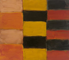 Sean Scully / 
Pink Dark Triptych, 2011 / 
Oil on linen / 