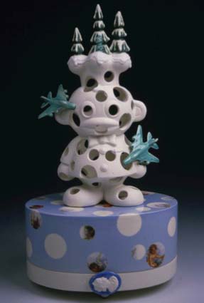 Tetsuji Aono / 
Untitled (Cook-B2), 2003 / 
Ceramic / 
16 1/2 x 6 x 9 in. (41.9 x 15.2 x 22.9 cm)