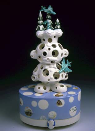 Tetsuji Aono / 
Untitled (Cook B1), 2003 / 
Ceramic / 
16 1/2 x 6 x 9 in. (41.9 x 15.2 x 22.9 cm)