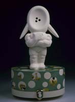 Tetsuji Aono / 
Untitled (Soapman-1), 2003 / 
Ceramic / 
14 x 6 x 9 in. (35.6 15.2 x 22.9 cm) / 