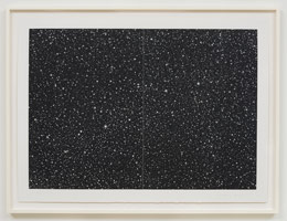 Vija Celmins / 
Starfield, 2010 / 
One-color mezzotint on Hahnemuhle Copperplate bright white paper / 
Image: 23 1/2 x 33 1/4 in. (59.7 x 84.5 cm) / 
Sheet: 26 1/4 x 35 3/4 in. (66.7 x 90.8 cm) / 
Framed Dimensions: 30 x 39 1/8 x 1 1/2 in. (76.2 x 99.4 x 3.8 cm)
