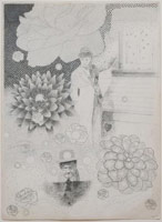 Tom Wudl / 
Waking, 2009 / 
      graphite on rag paper / 
      13 x 9 1/2 in. (33 x 24.1 cm)