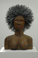 Alison Saar / 
Mo'fro, 2006 / 
wood, tin & barbed wire / 
33 x 21 1/2 x 18 in. (83.8 x 54.6 x 45.7 cm) / 
Private collection 