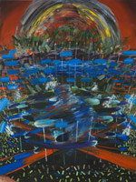 Annie Lapin / 
Adaptadaptadapt, 2009  / 
oil on canvas / 
104 x 78 in. (264.2 x 198.1 cm)