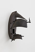 Ben Jackel / 
James Caird, 2017 / 
stoneware, ebony, copper / 
22 x 7 in. (55.9 x 17.8 cm)